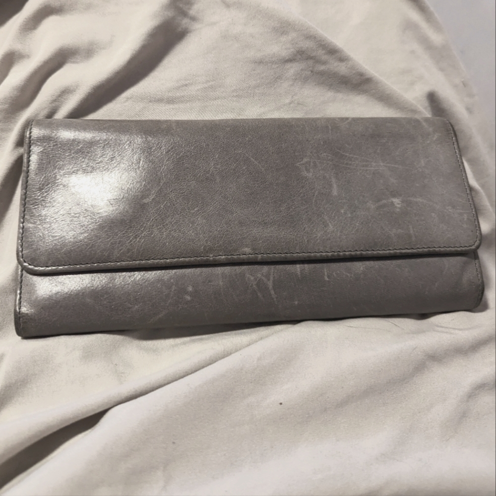 Hobo trifold grey wallet